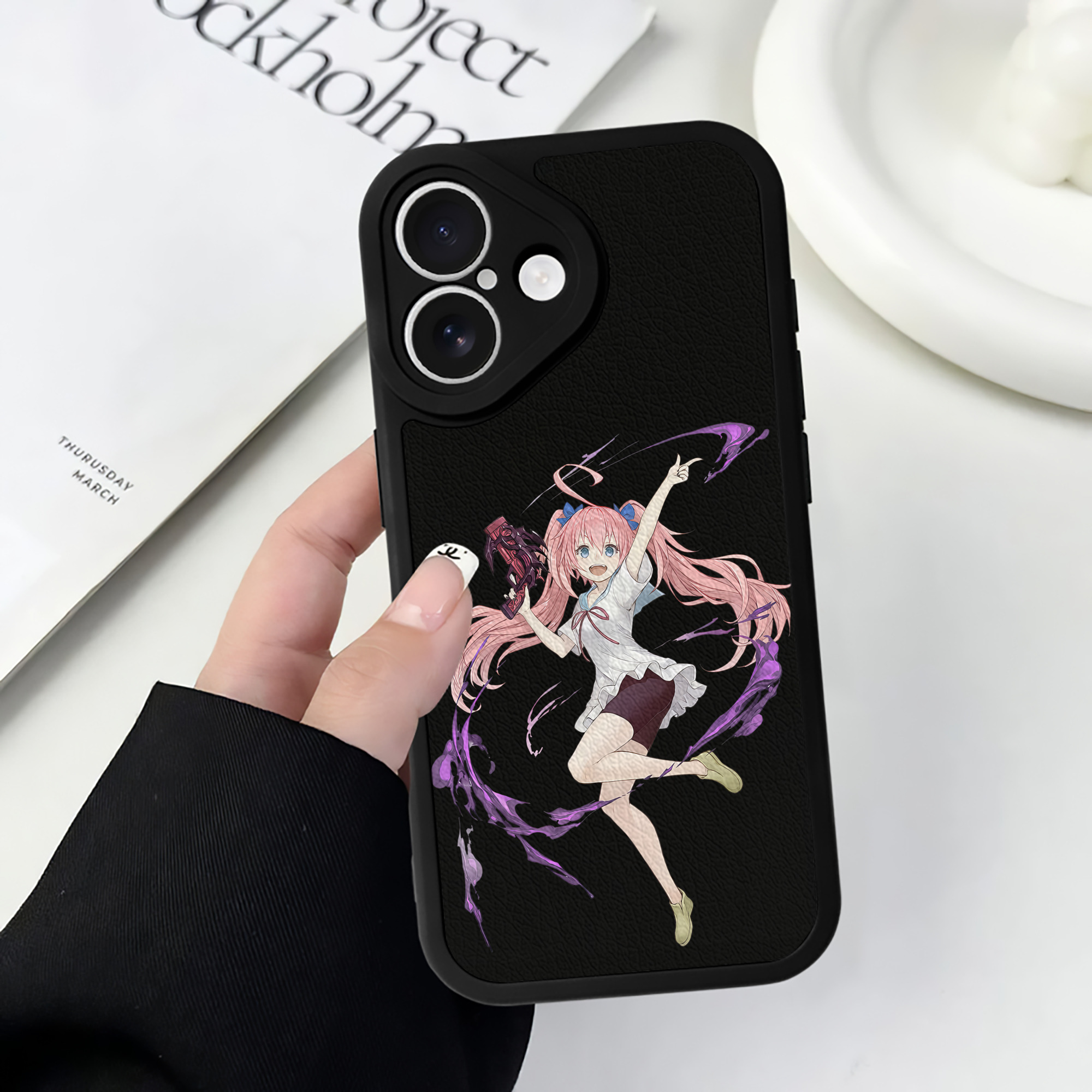 （画像用） 転スラ Regarding Reincarnated to Slime 【iPhone 16シリーズ対応】シリコンスマホケース（レザー調） 材質：シリコン